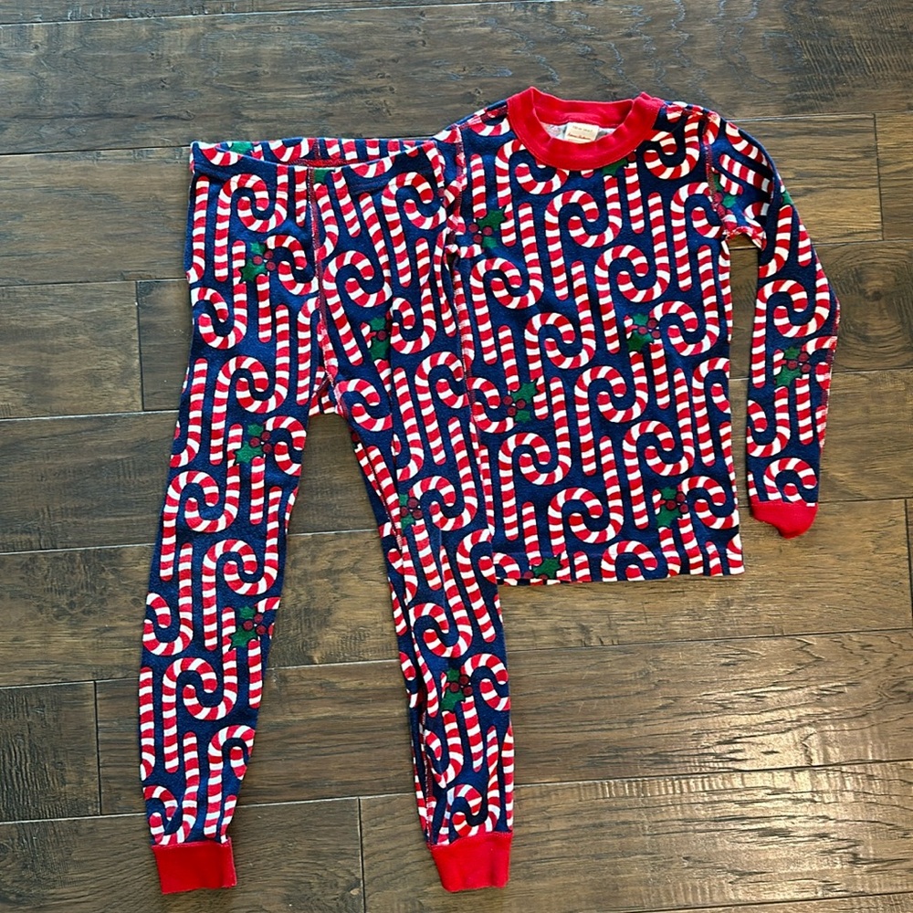 Hanna Andersson candy can pajamas 6-7